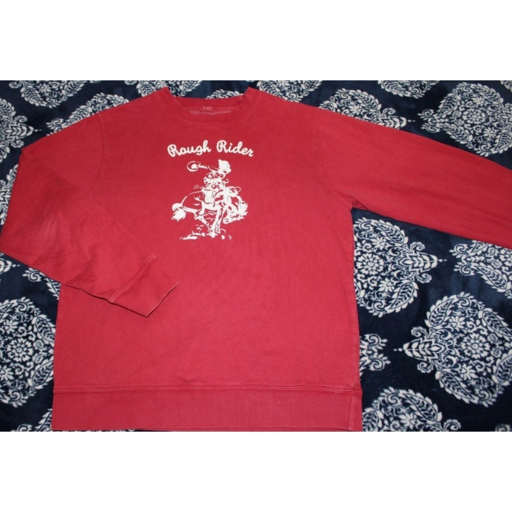 Brandy Melville J Galt Rough Rider Cowgirl Graphic Sweatshirt Red Small